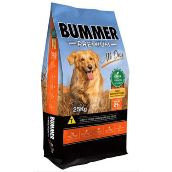 Ração Premium Bummer All Day para Cães Adultos - 25 Kg