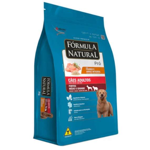 Ração para Cães Adultos Fórmula Natural Pró Super Premium de Porte Médio e Grande - 15 Kg