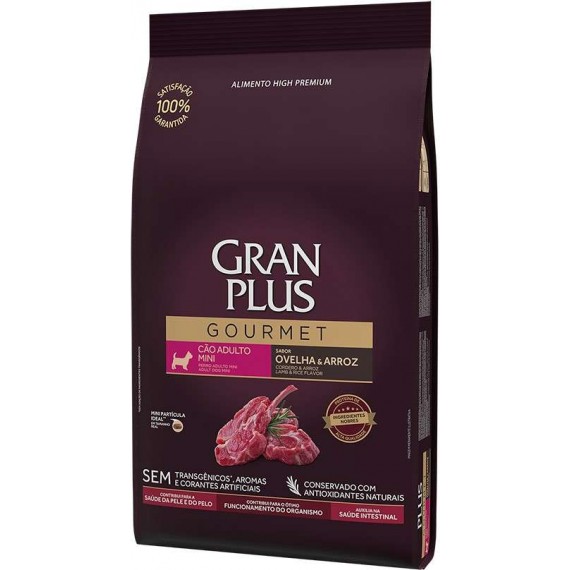 Ração GranPlus Gourmet Ovelha & Arroz para Cães Adultos Raças Mini- 15 kg