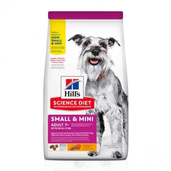 Ração Hill's Science Diet para Cães Adultos 7+ de Raças Pequenas e Minis Sabor Frango