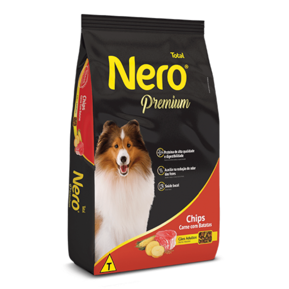 Ração Nero Premium Chips Carne com Batatas para Cães Adultos - 15 kg