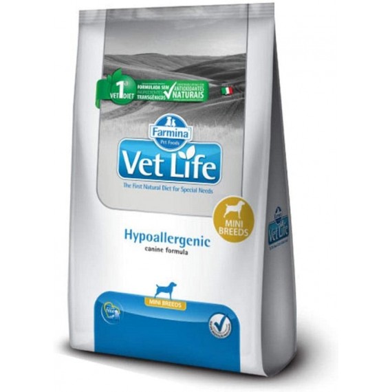 Ração Vet Life Hypoallergenic da Farmina para Cães Mini Breeds 