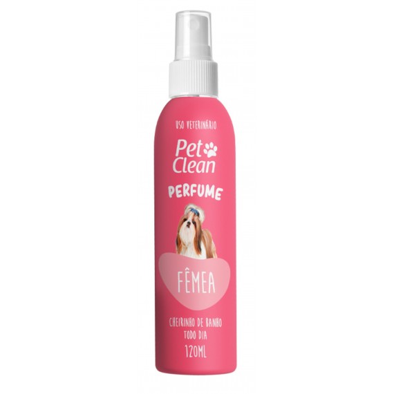 Perfume para Femeas da Pet Clean para Cães e Gatos - 120ml