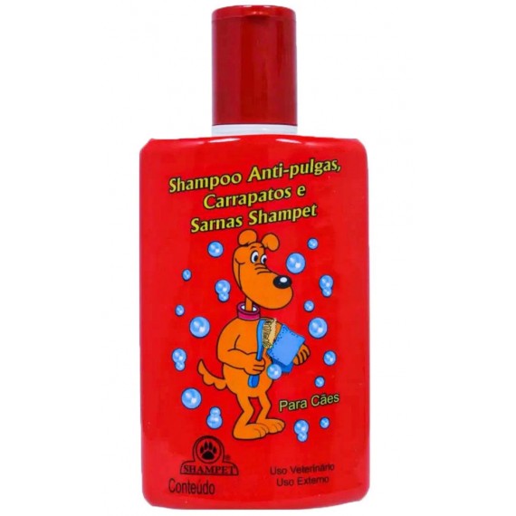 Shampoo Shampet Anti-pulgas, Carrapatos e Sarnas para Cães - 500ml