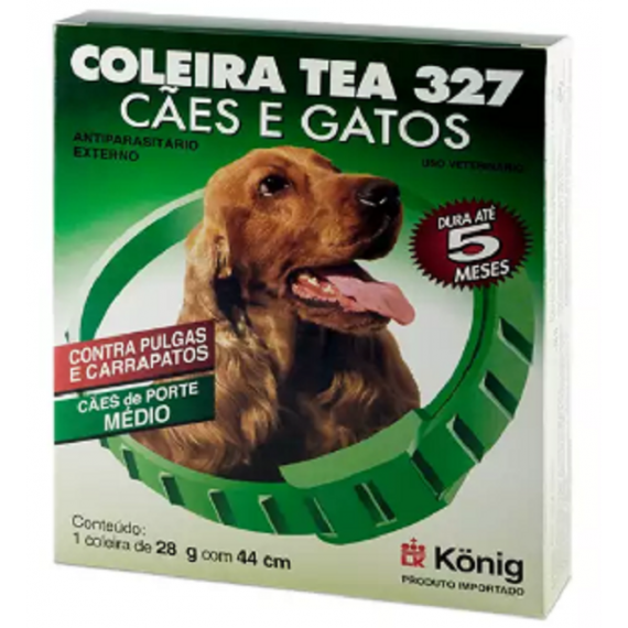 Coleira Antipulgas Tea para Cães Médios da Konig - 44 cm