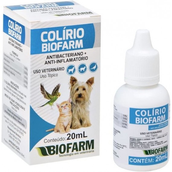 Colírio da Biofarm para Cães e Gatos - 20ml