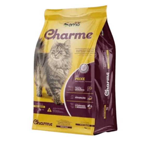 Ração Charme da Soma para Gatos Adultos Sabor Peixe - 20 Kg