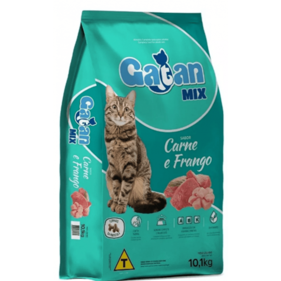 Ração Seca Gatan Sem Corantes da Adimax para Gatos Adultos - 10,1 Kg