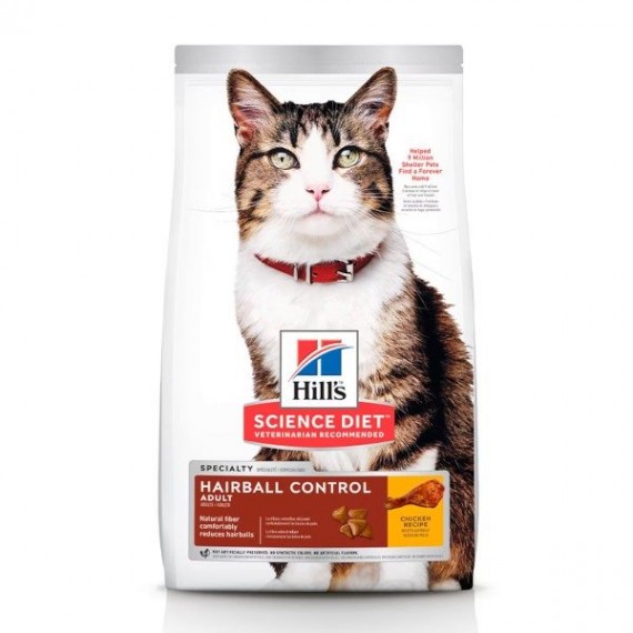 Ração Hill's Science Diet Controle de Bolas de Pelo para Gatos Adultos Sabor Frango