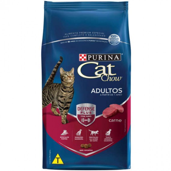 Ração Néstle Purina Cat Chow Adulto Sabor Carne - 10,1 Kg