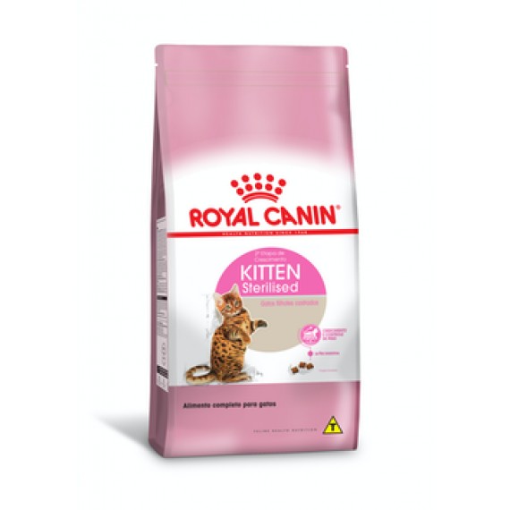 Ração Royal Canin Kitten Sterilised Gatos Filhotes Castrado - 400 g