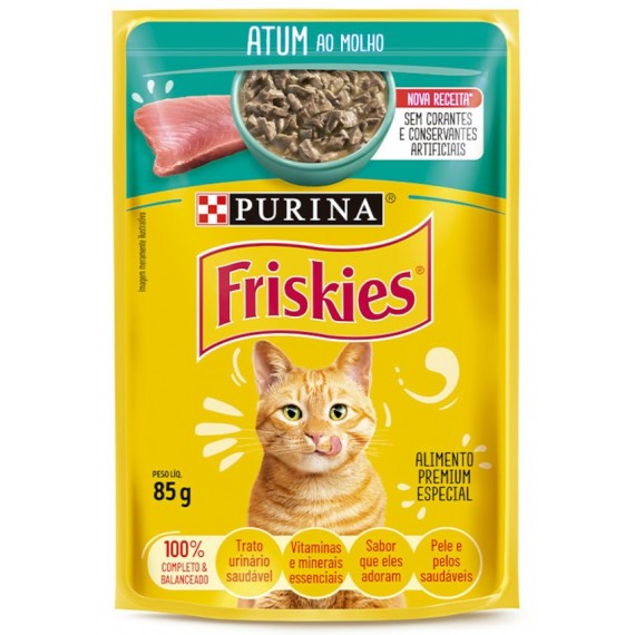 Ração Úmida Friskies Sachê Sabor Atum ao Molho para Gatos